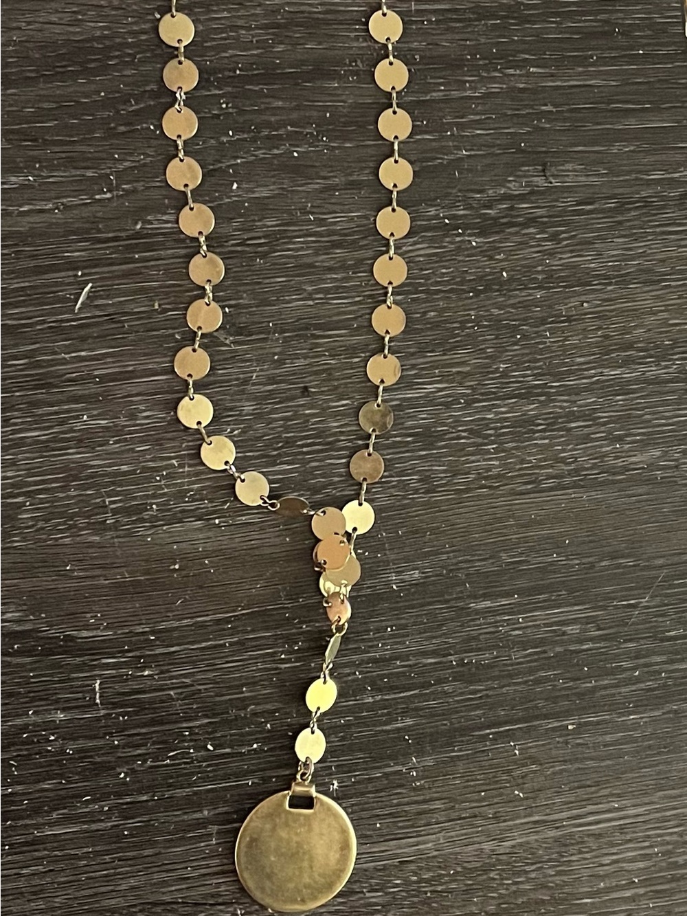Park Lane Gold Disc Station Lariat Necklace